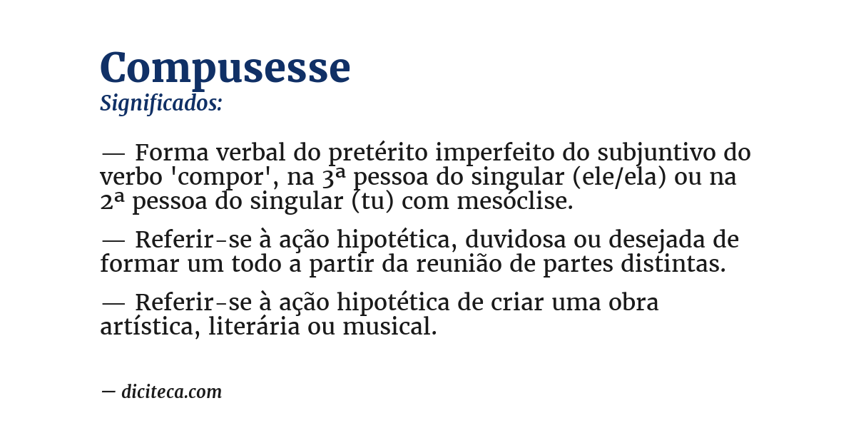 Significado de compusesse
