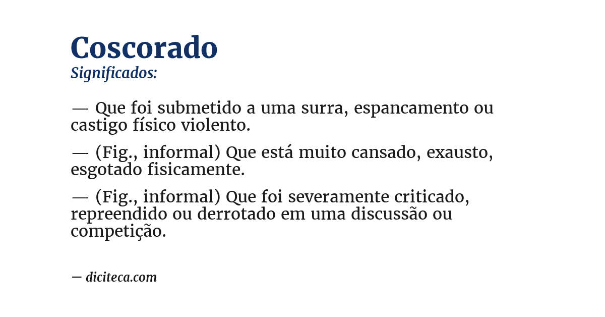 Significado de coscorado