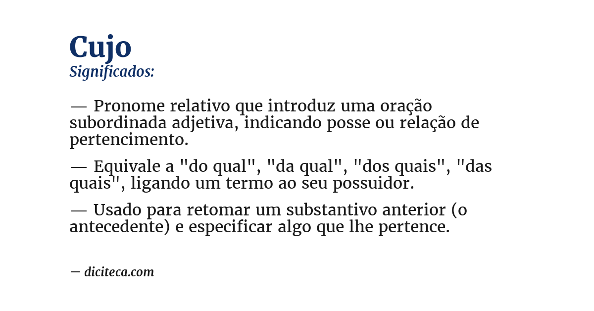 Significado de cujo