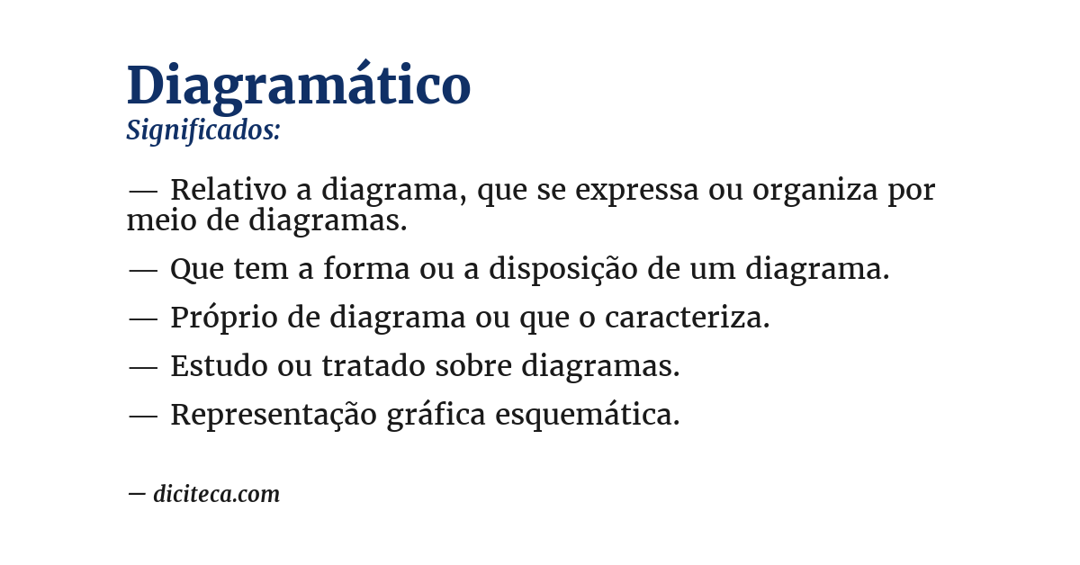 Significado de diagramático
