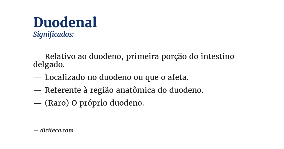 Significado de duodenal