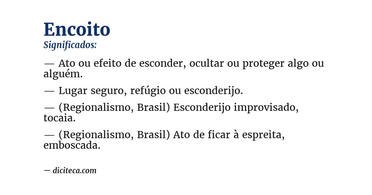 Significado de encoito