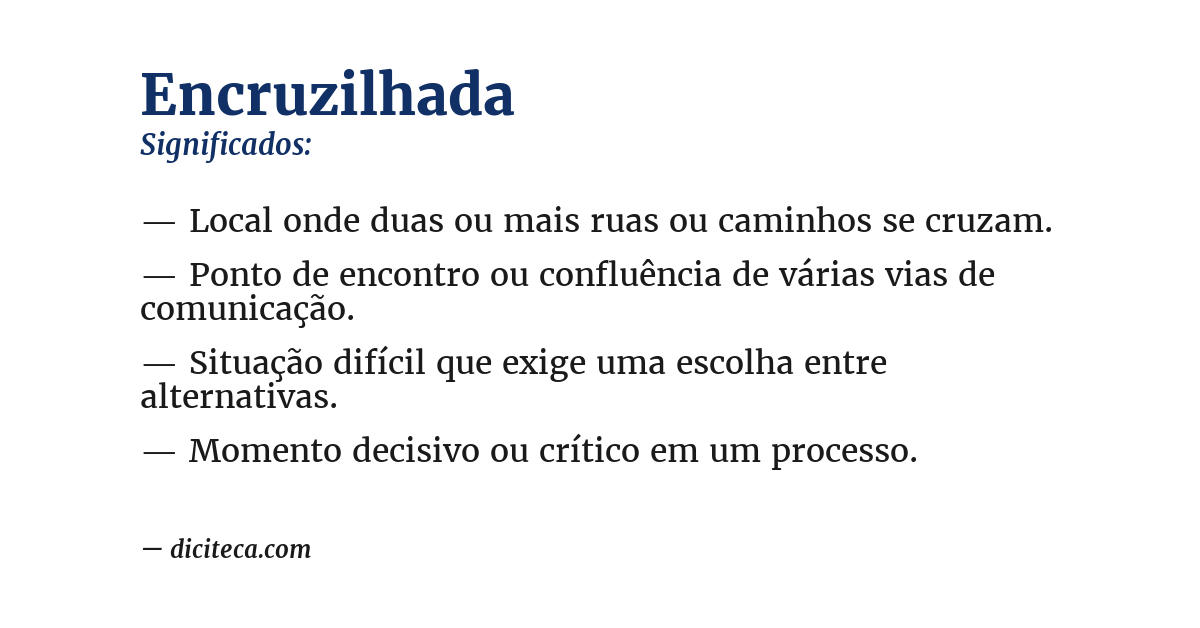 Significado de encruzilhada