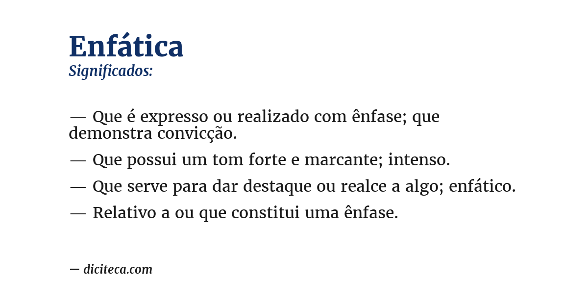 Significado de enfática