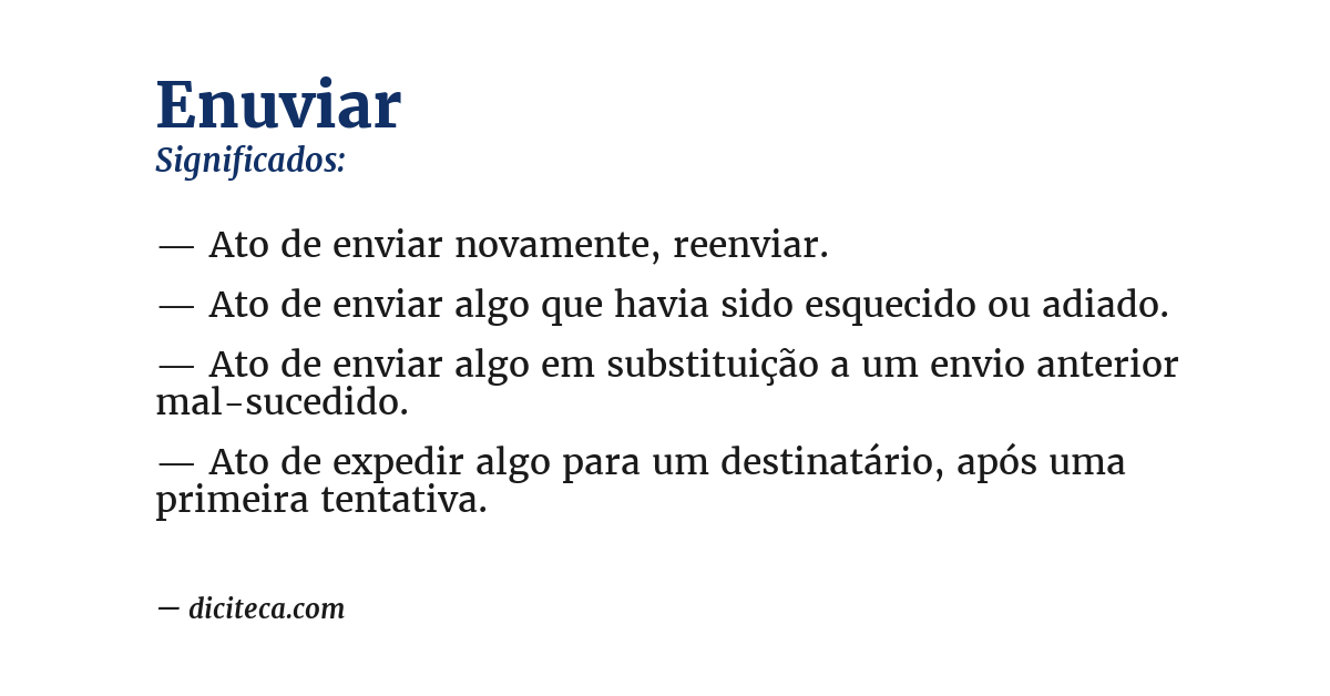 Significado de enuviar