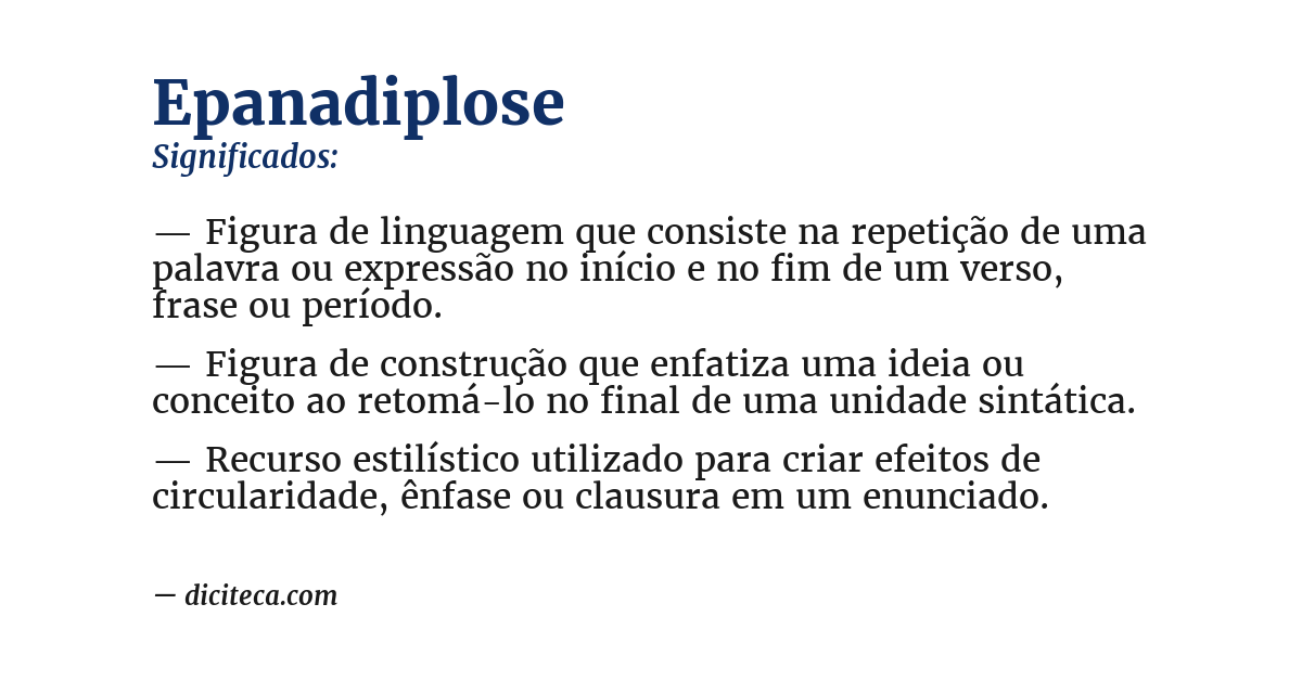 Significado de epanadiplose