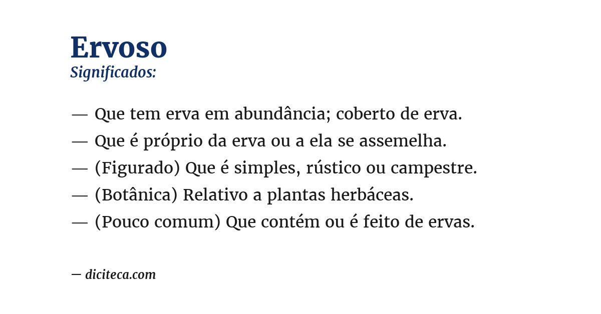 Significado de ervoso