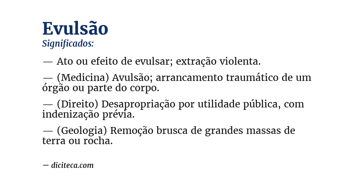Significado de evulsão