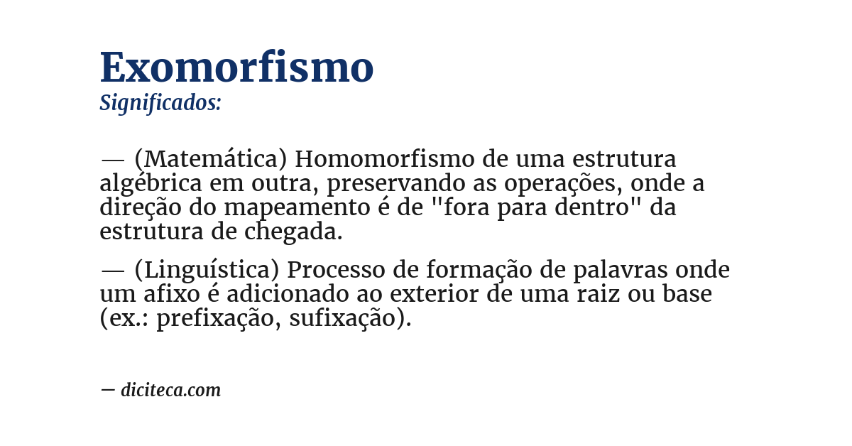 Significado de exomorfismo
