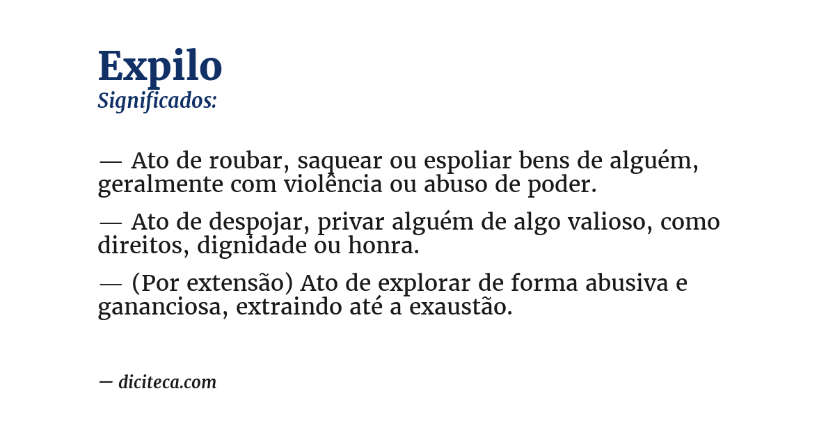Significado de expilo