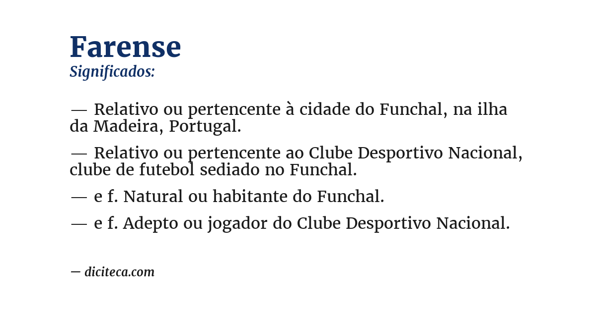 Significado de farense