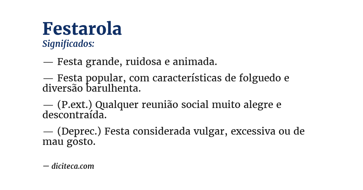 Significado de festarola
