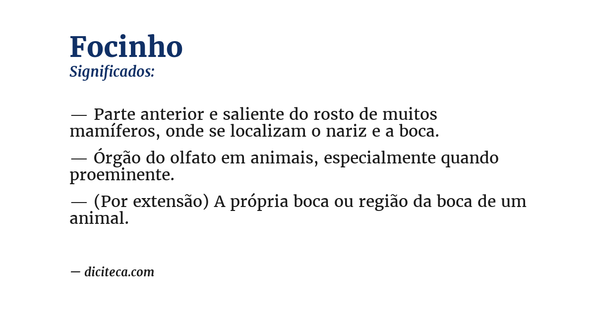 Significado de focinho