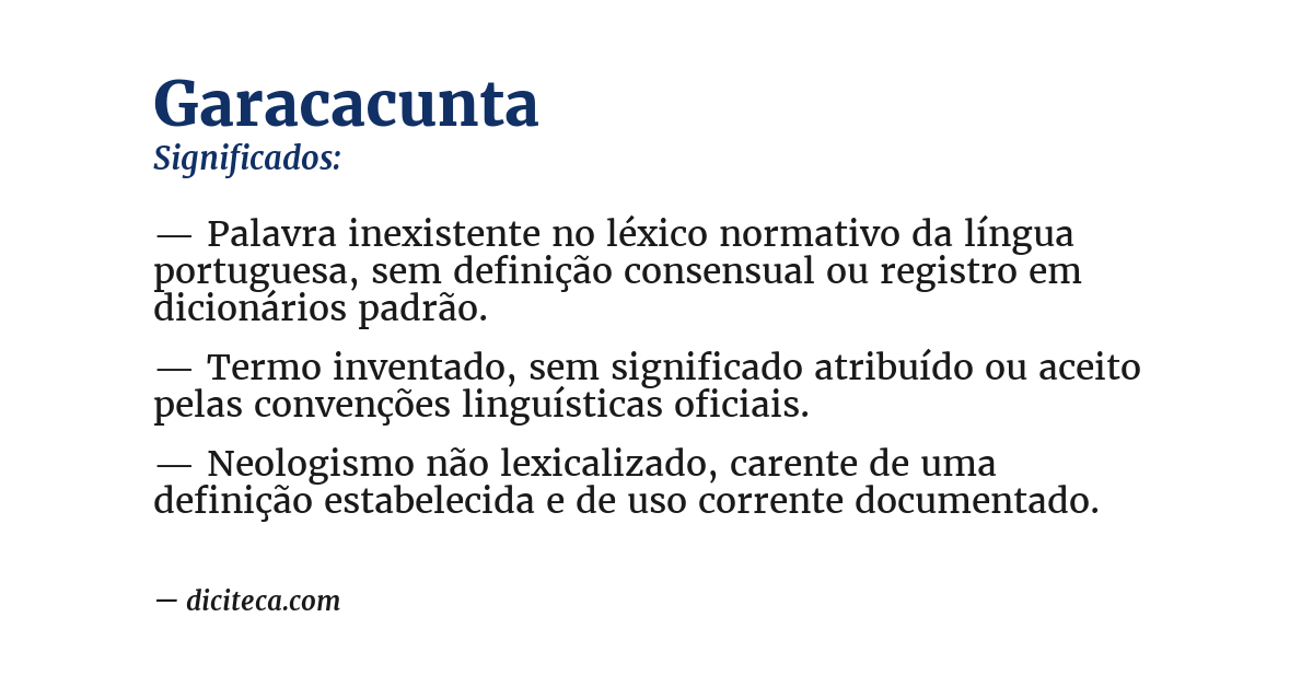 Significado de garacacunta