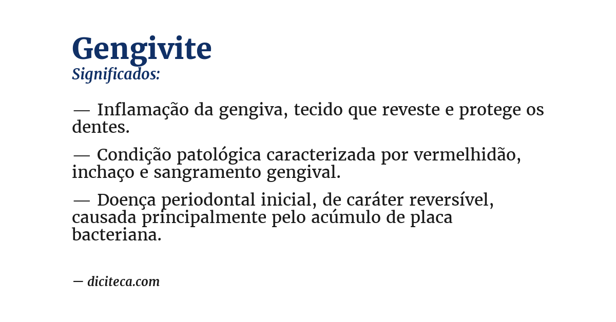 Significado de gengivite