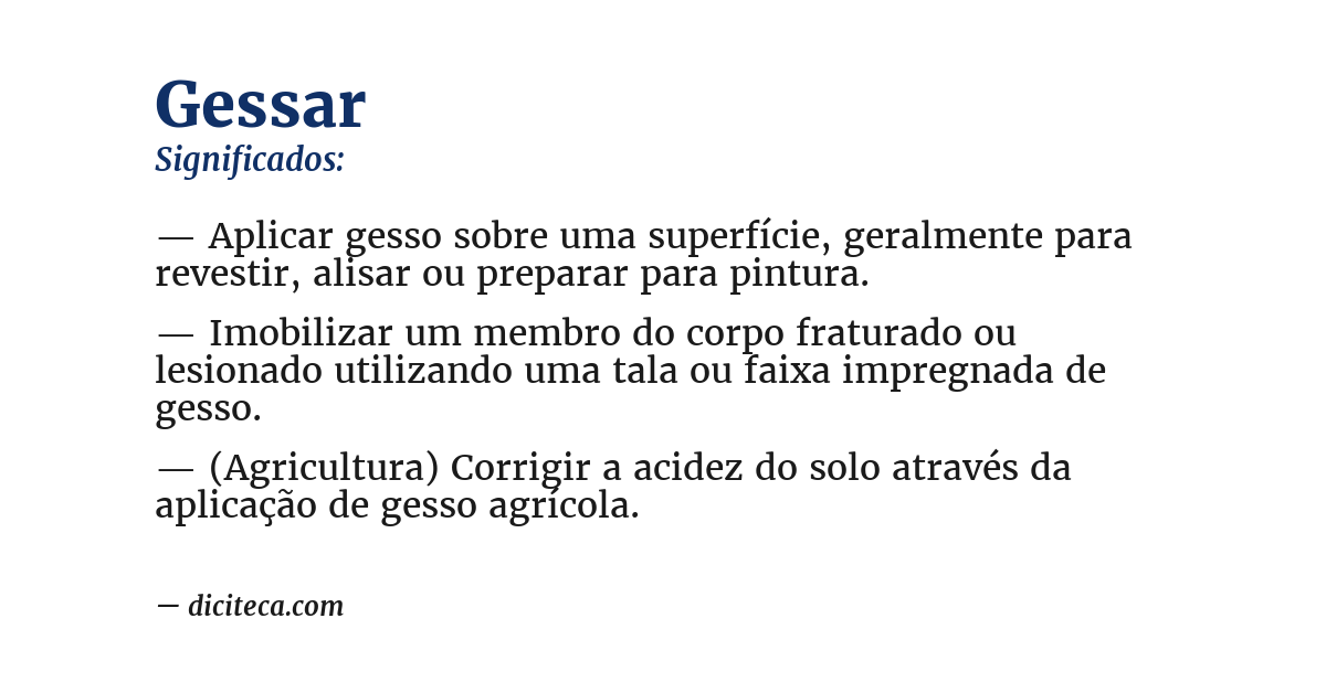 Significado de gessar