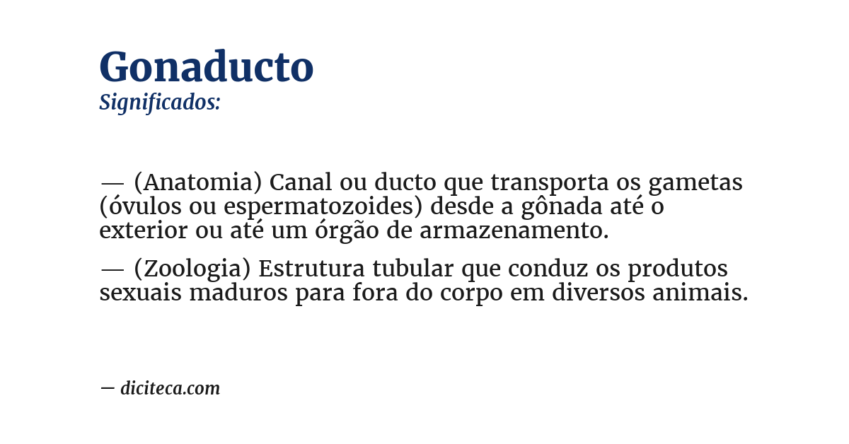 Significado de gonaducto