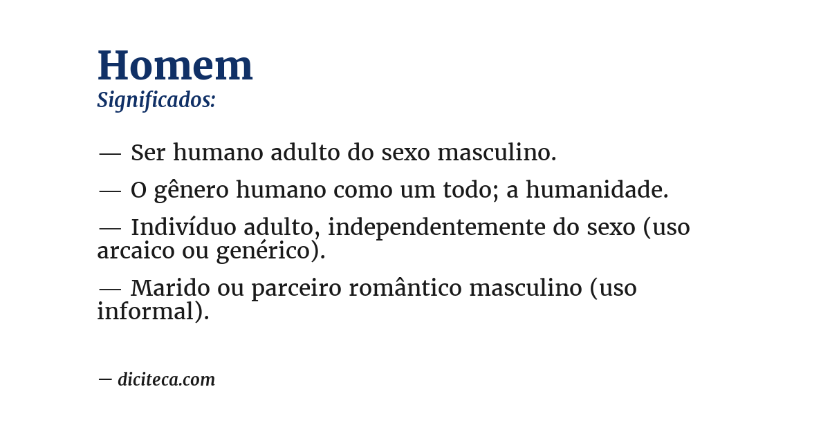 Significado de homem