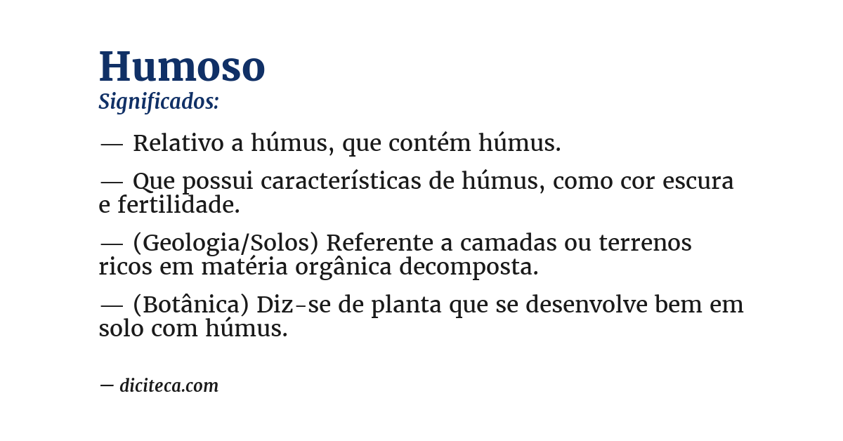 Significado de humoso