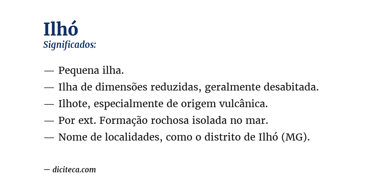 Significado de ilhó