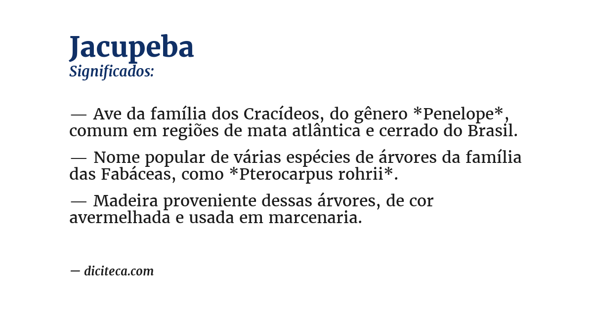 Significado de jacupeba