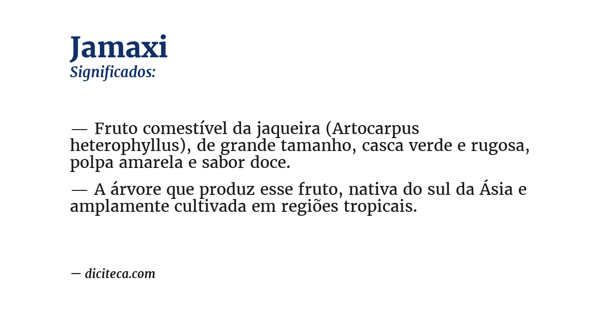 Significado de jamaxi