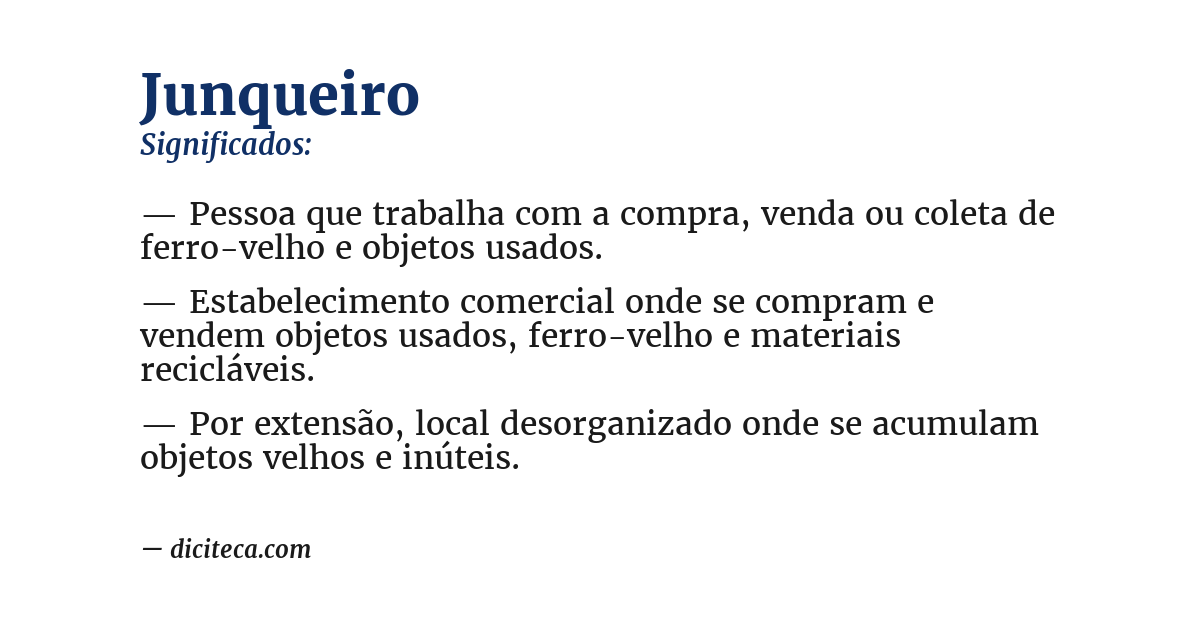 Significado de junqueiro