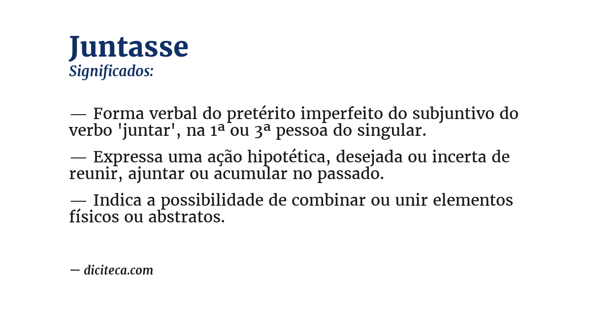 Significado de juntasse