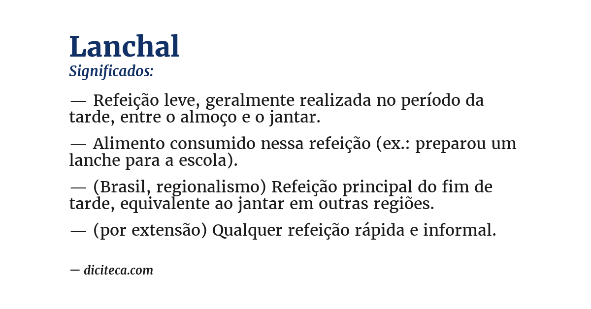 Significado de lanchal