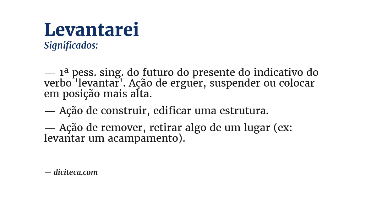 Significado de levantarei
