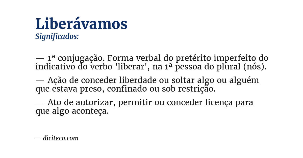 Significado de liberávamos