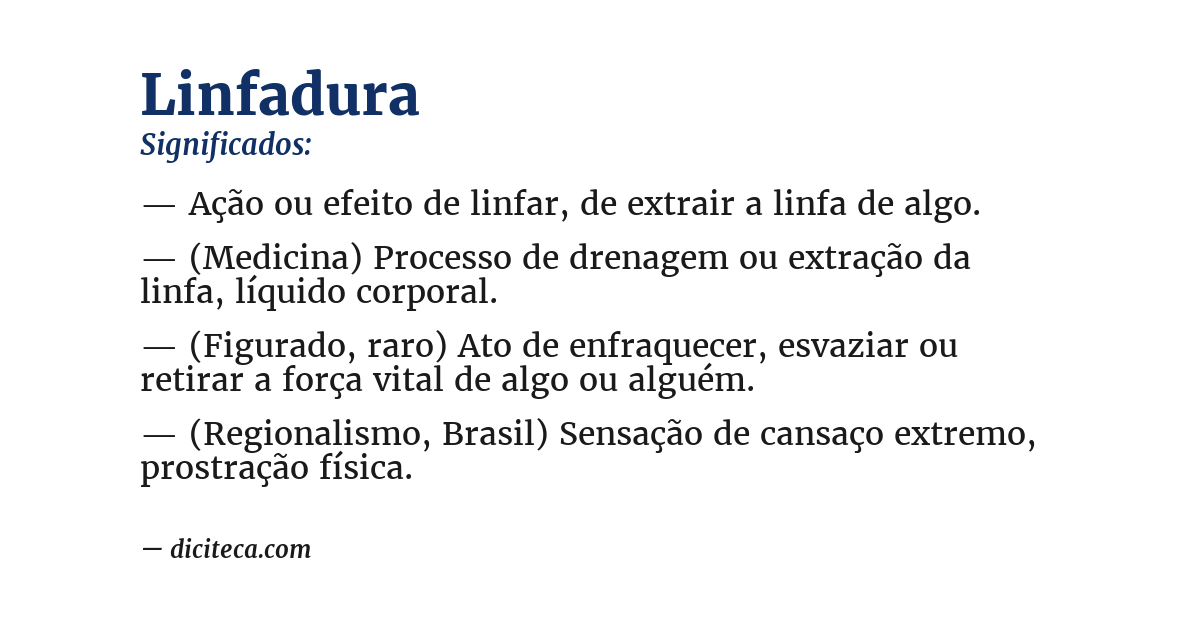 Significado de linfadura