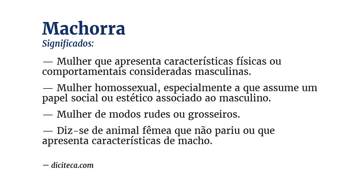 Significado de machorra