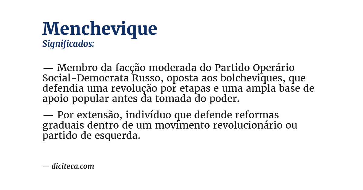 Significado de menchevique