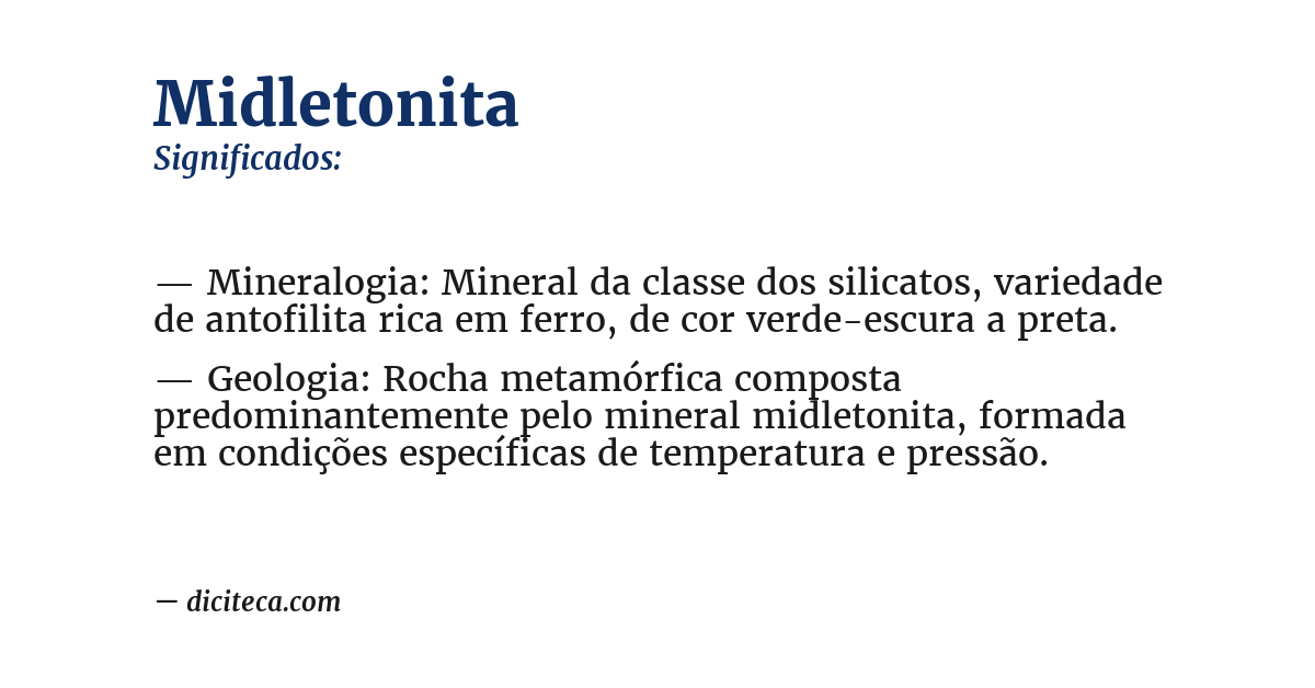 Significado de midletonita