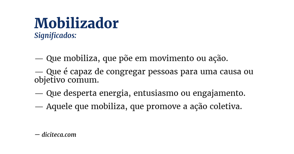 Significado de mobilizador