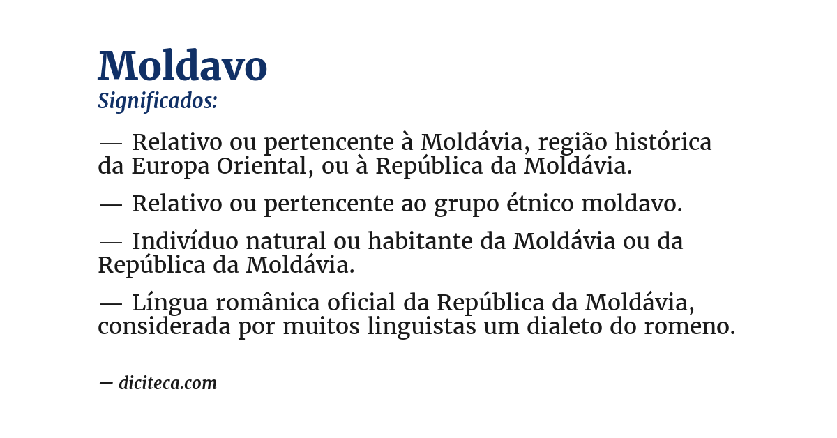 Significado de moldavo