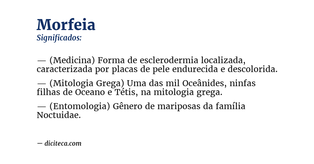 Significado de morfeia