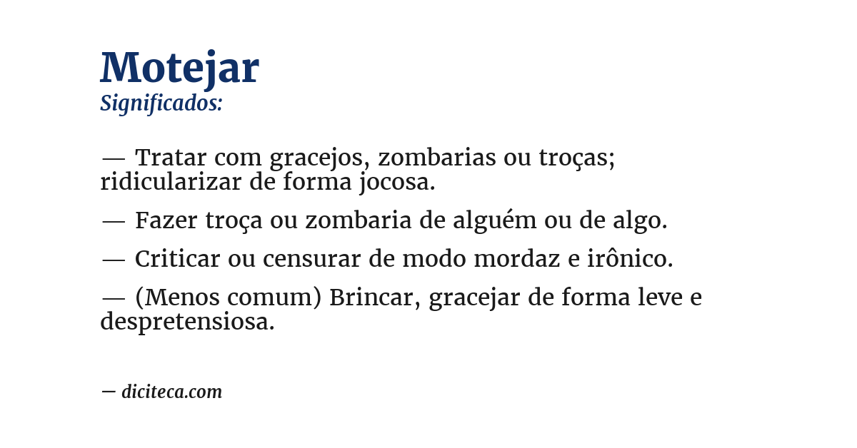 Significado de motejar