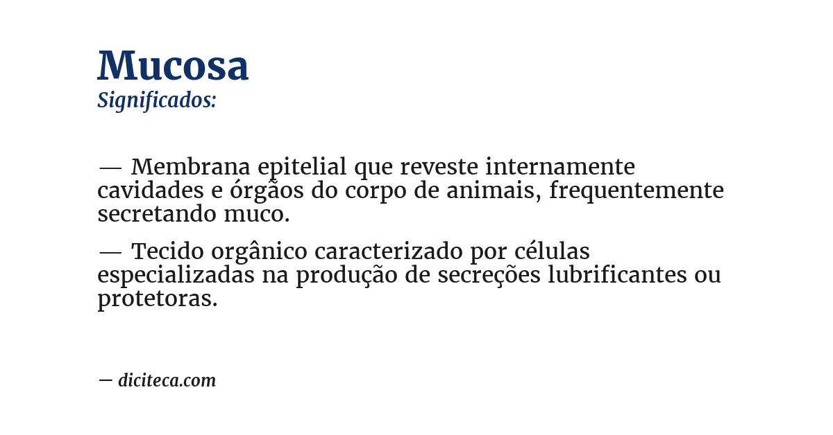 Significado de mucosa