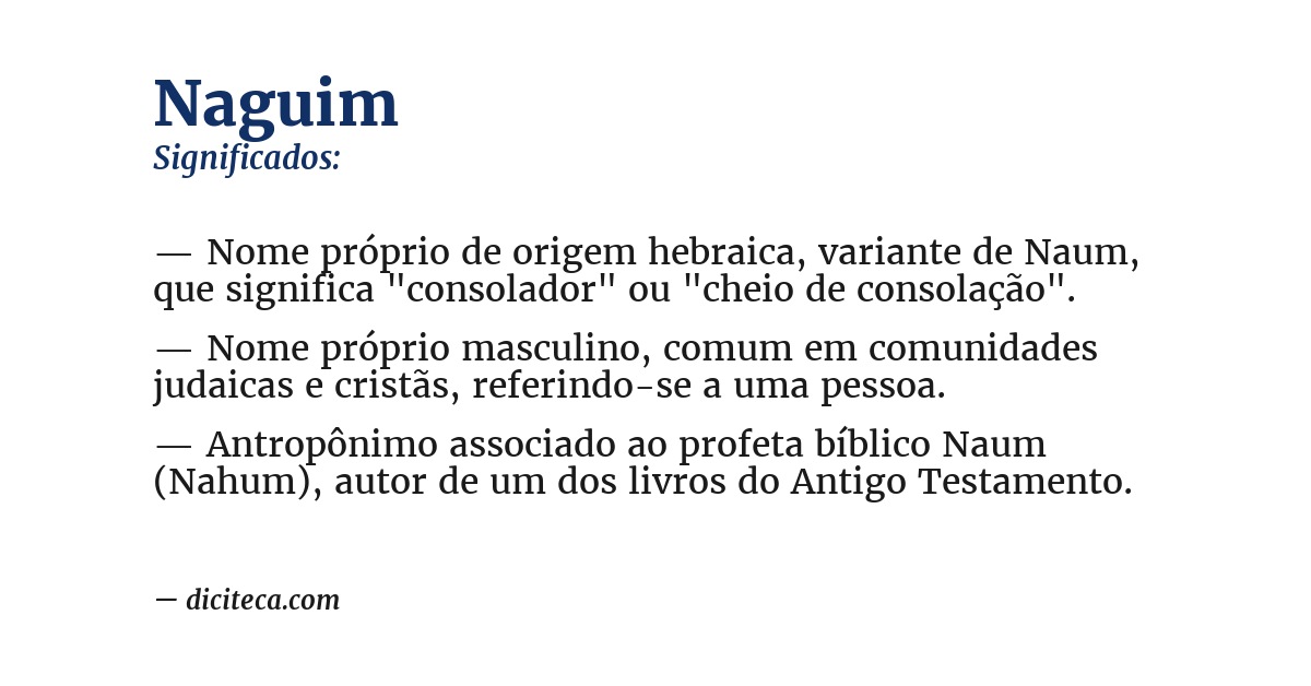 Significado de naguim