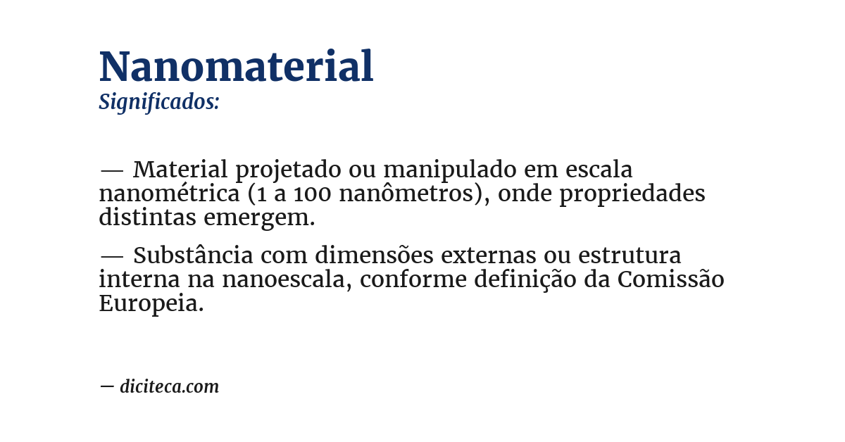 Significado de nanomaterial