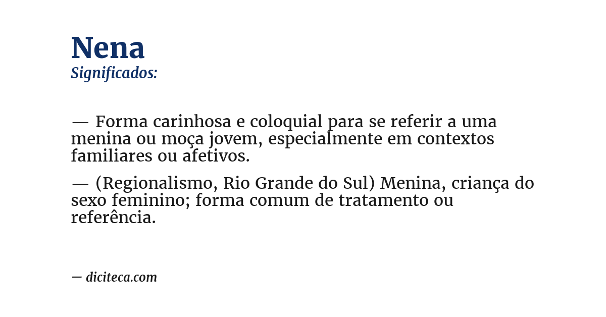 Significado de nena