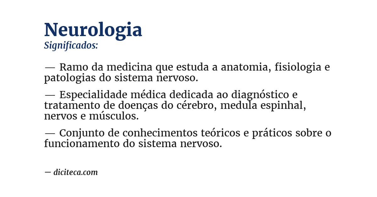 Significado de neurologia