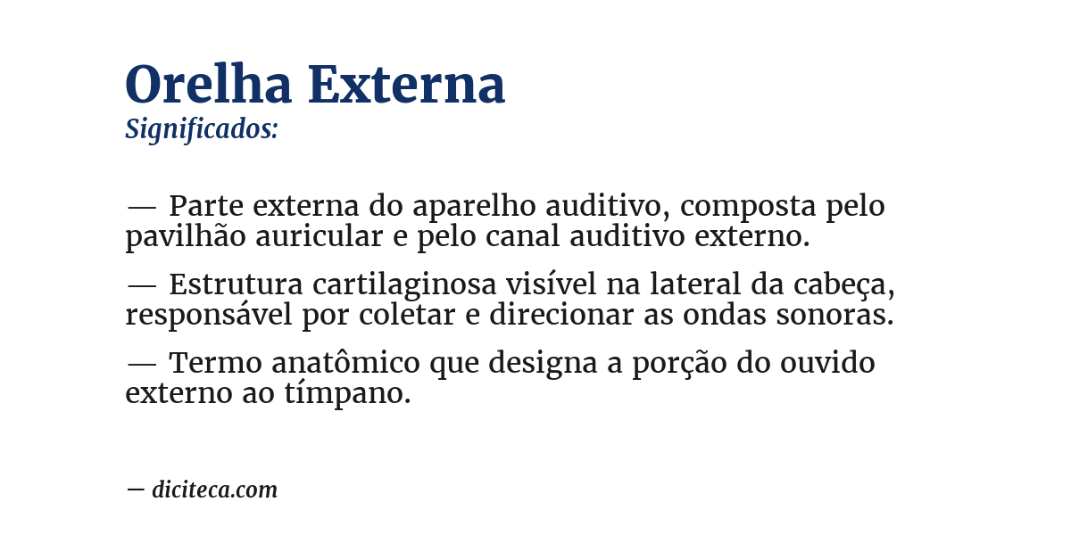 Significado de orelha externa