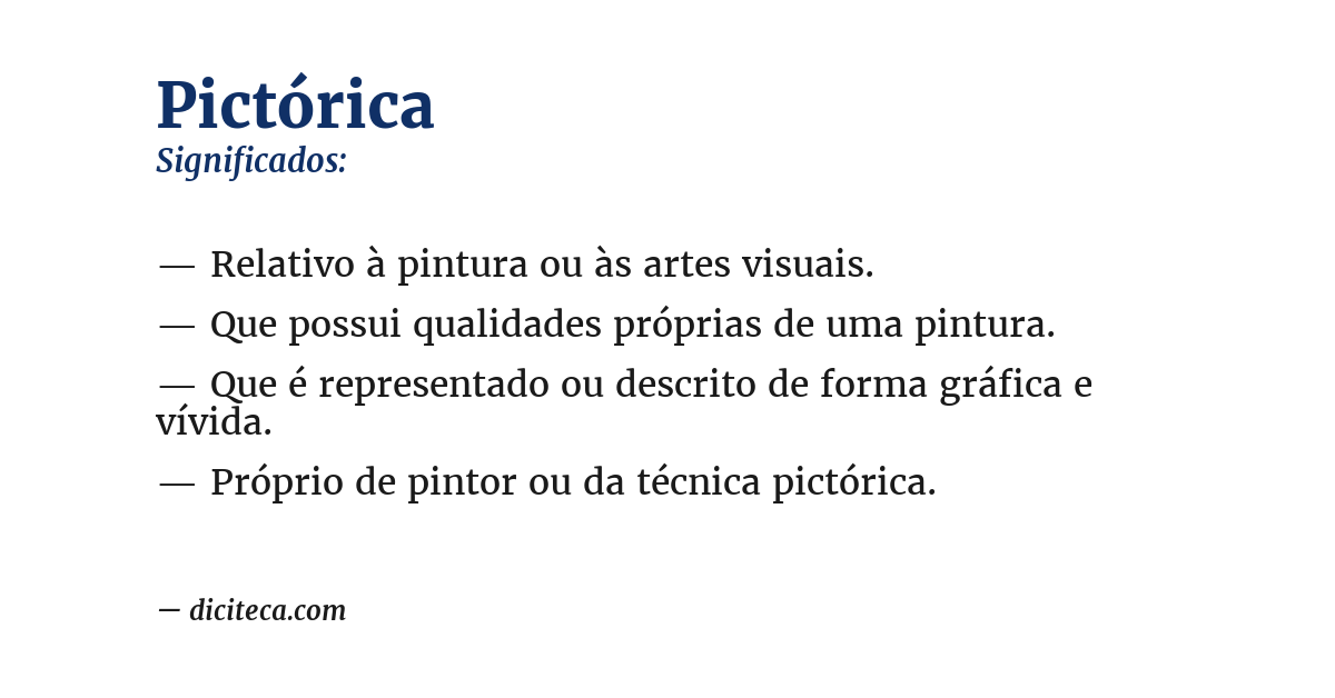 Significado de pictórica
