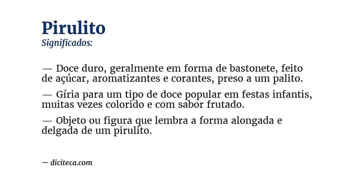 Significado de pirulito