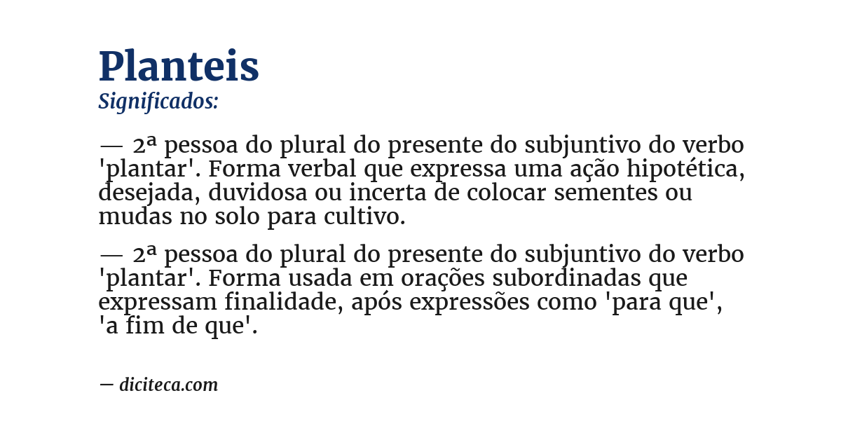 Significado de planteis