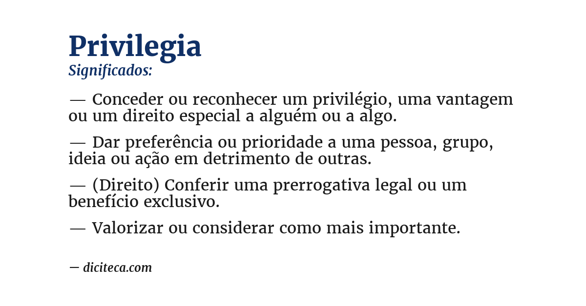 Significado de privilegia