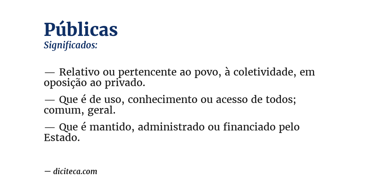 Significado de públicas
